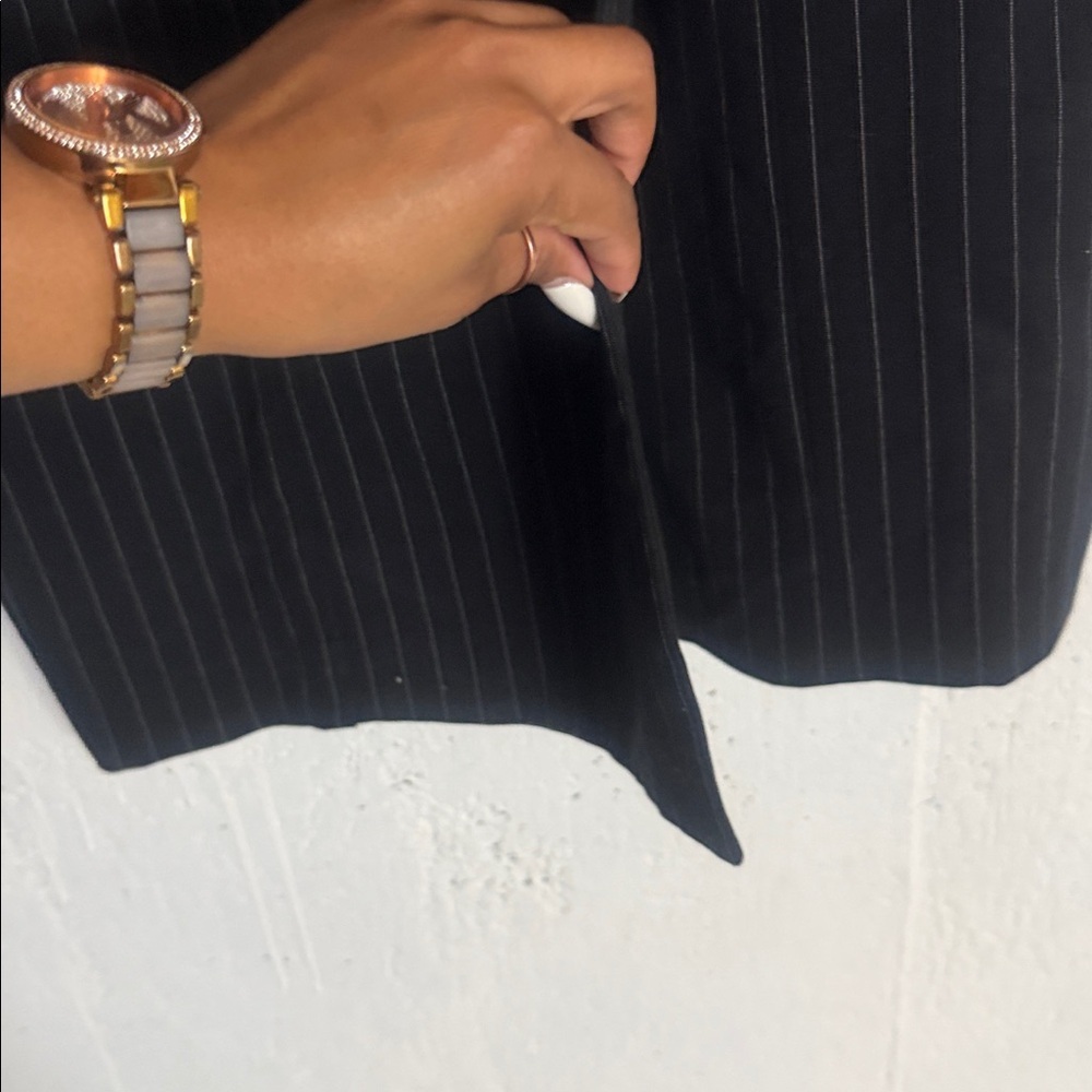 Calvin Klein Black Pinstripe Sheath Dress, 12, fits 10 - Picture 10 of 12
